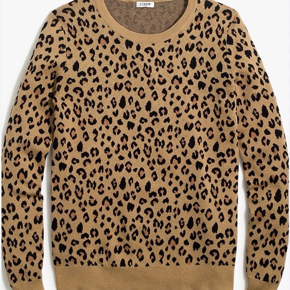 J. Crew Sweaters - J. Crew Leopard Print Sweater - Tan and Black